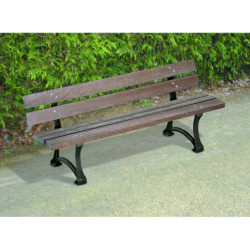 Lot de 3 bancs lames recyclées ACRUX marron