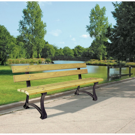 Banc 5 lames piètement arc