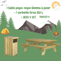 Lot table pique-nique GEMMA...