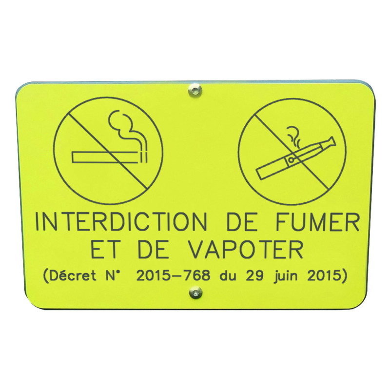 Panneau interdiction de fumer extérieur