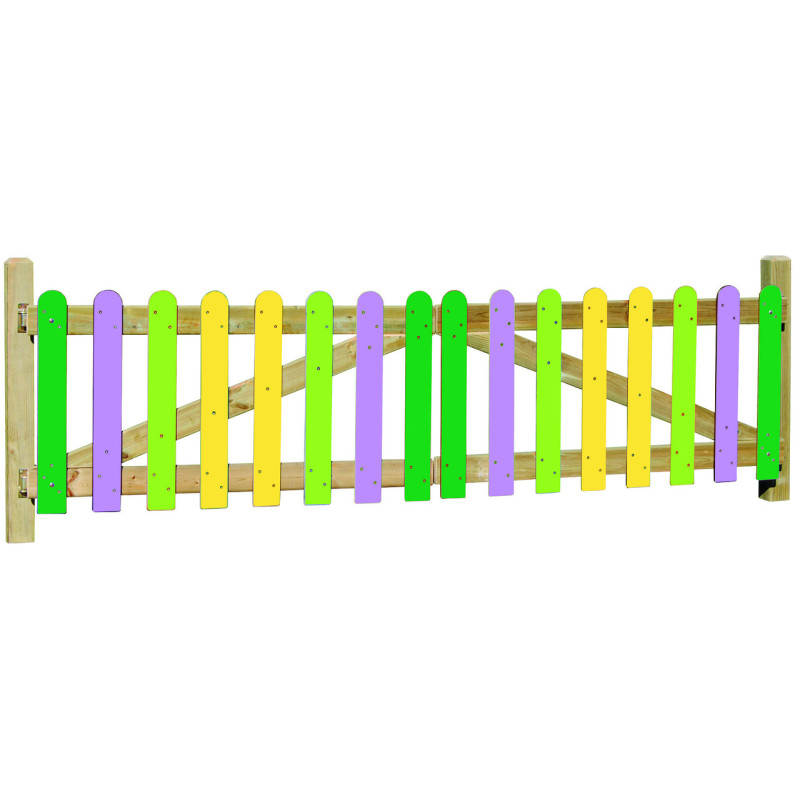 Clôture bois multicolore VERSEAU