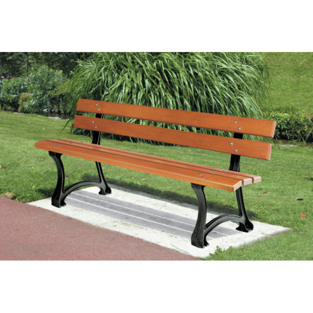 Banc 5 lames piètement arc Banc 5 lames piètement arc