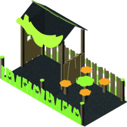 Cabane enfant extérieur pour collectivité MISSISSIPPI
