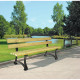 4 bancs publics bois MERAK + offert 1 banquette