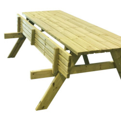 2 tables pique nique bois BORÉALIS