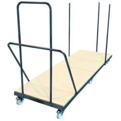 10 tables polypro APOLLONIA + 1 chariot