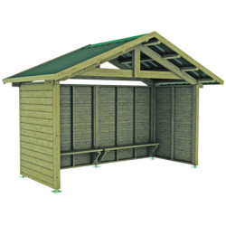 Abri pour voyageurs en bois...