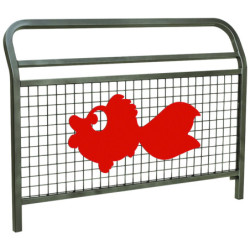 Barrière de ville grillagée...