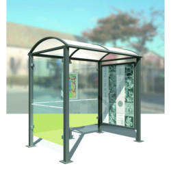 1 bardage de fond + 1 bardage latéral + 1 vitrine L.&nbsp;2500&nbsp;mm