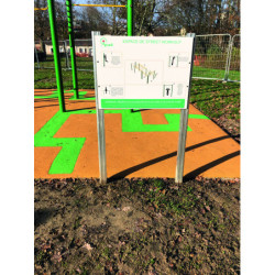 Panneau signalétique pour station fitness PMR