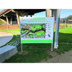 Panneau signalétique pour station fitness PMR