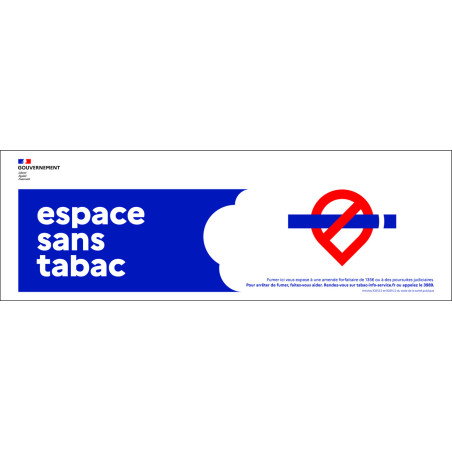 Bâche signalétique espace sans tabac