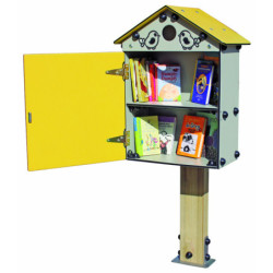 Cabane à livres bois NID