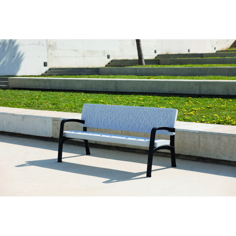2 bancs DHALIM ÉCO + 1 corbeille SIDI URBAN