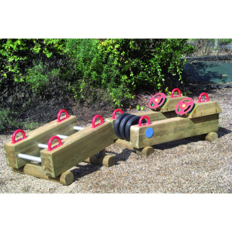 CAMION POMPIER extérieur en bois