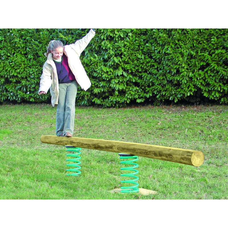 Poutre équilibre sur ressort