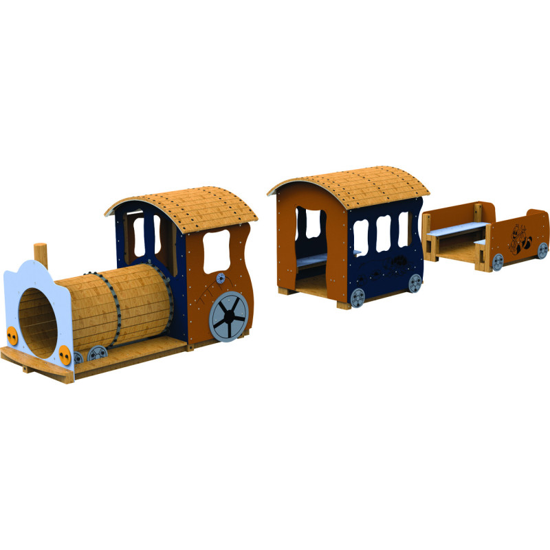 Structure de jeux bois LE TRAIN EXPRESS