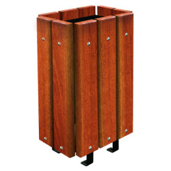 Poubelle de voirie en bois...