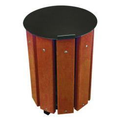 Corbeille extérieure lames bois VIRGINIS