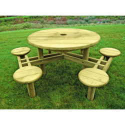 Table de pique nique ronde...