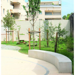 Banquette courbée béton KOCHAB