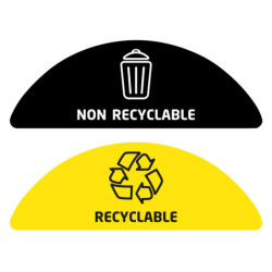 Stickers pour corbeilleavec totem en option