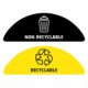 Stickers pour corbeilleavec totem en option