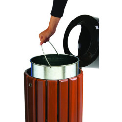 Corbeille bois et métal ronde CARINAÉ