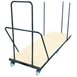 10 tables pliantes AUSTRALIA + 1 chariot