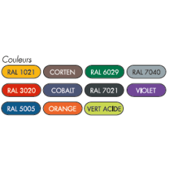 2 bancs plastique MIRFAK + 1 corbeille CANCRI OFFERTE