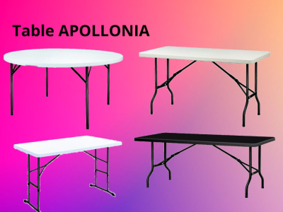 Lumière sur la table polyéthylène APOLLONIA